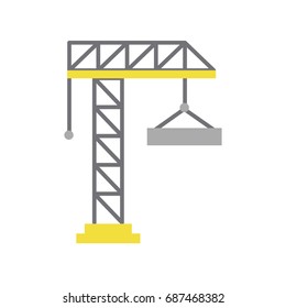 crane construction isolated icon