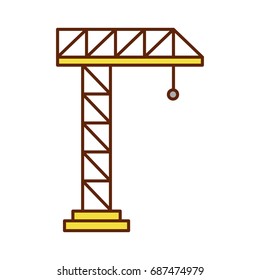 crane construction isolated icon