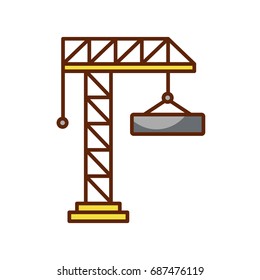 crane construction isolated icon