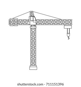 crane construction isolated icon