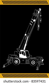 Crane  construction machinery equipment isolated