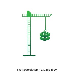 Crane Construction Vector icon Design