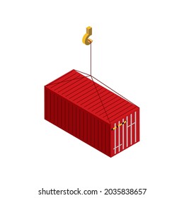Kranich mit Containersymbol einzeln