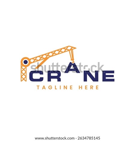 Crane creative wordmark logo design concept modern minimal
