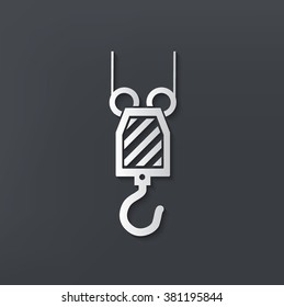 Crane design on clean background,vector