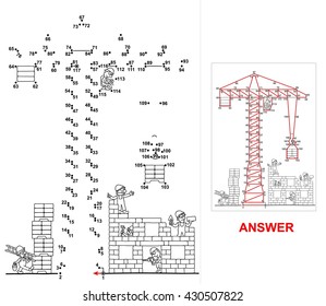 Crane - dot game. Connect all dots starting at 1 up to 117 and you will see what is hidden on the picture.