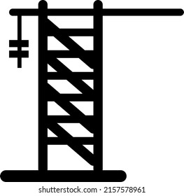 Crane element in flat simple style on white background..eps
