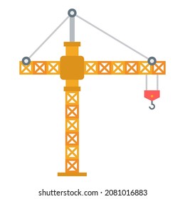 crane flat clipart vector illustration