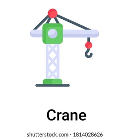 crane flat icon, labor day flat vector design