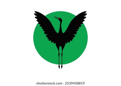 Una silueta de Vector de icono de la mosca de la grúa