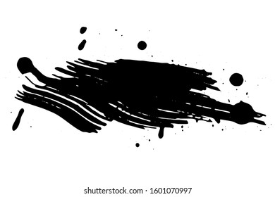 
Crane flying at high speed. An associative blot that can be taken for psychology tests and be a decoration for design, print.Vector dirt, outline stock  illustration, isolated on white background.