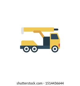 crane glyph flat vector icon