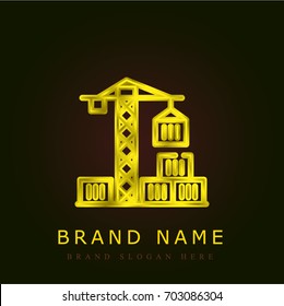 Crane golden metallic logo