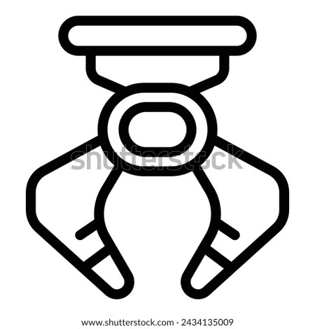 Crane handle icon outline vector. Tool grabber. Arcade gaming fun