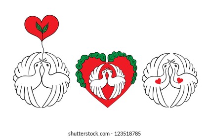 Crane with heart elements