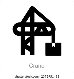 Crane and heavy lift icon concept