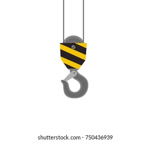 Crane Hook Cartoon Style Vector Illustration