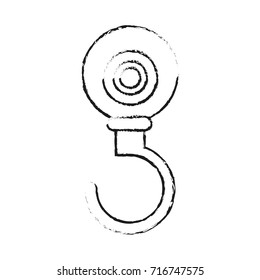 crane hook construction icon image