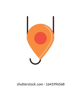 crane hook construction isolated flat style vector illustration design