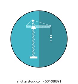 crane hook construction machine blue circle shadow