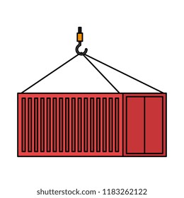crane hook with container