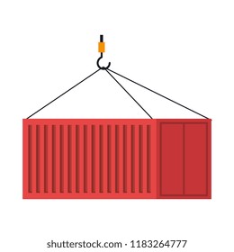 crane hook with container