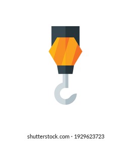Crane, Hook Flat Icon Logo Illustration Vector Isolated. Labour Day, May Day, Industry, And Construction Icon-Set. Suitable for Web Design, Logo, App, and Upscale Your Business.