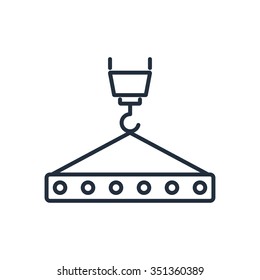  Crane hook with floor slab icon