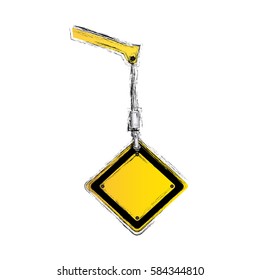 crane hook holding tools blank warnings image, vector illustration image design