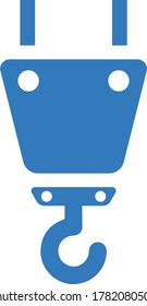 Crane hook icon / blue color