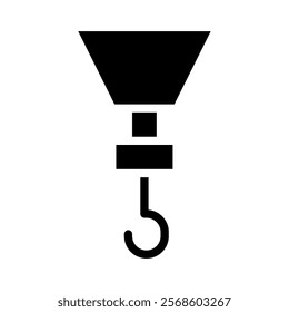 Crane hook icon. Concept of construction, lifting, and industry.
