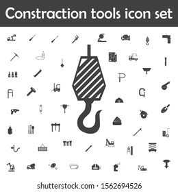 Crane hook icon. Constraction tools icons universal set for web and mobile