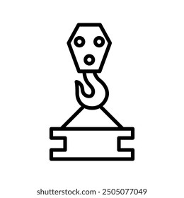 Crane and hook icon design template vector color editable