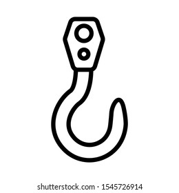 Crane hook icon design. Crane hook icon in trendy outline style design. Vector illustration.