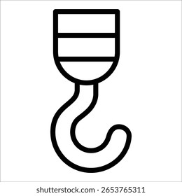 Elemento de icono de gancho de grúa para diseño