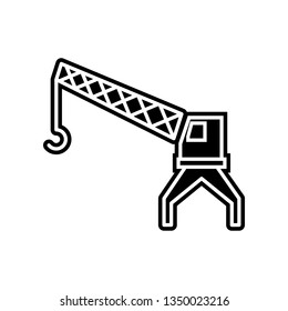 Crane hook icon. Element of logistics for mobile concept and web apps icon. Glyph, flat icon for website design and development, app development