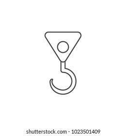 crane hook icon. Element for mobile concept and web apps. Thin line  icon for website design and development, app development. Premium icon on white background