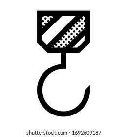 Crane Hook. Icono lleno de puntos.
