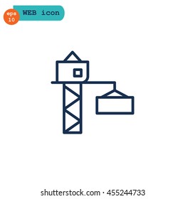  crane hook icon Flat.