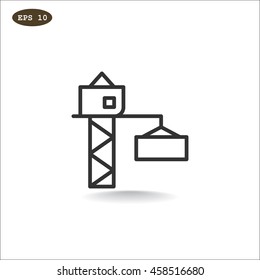  crane hook icon Flat.