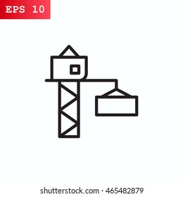  crane hook icon Flat.