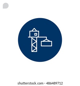  crane hook icon Flat.