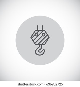  crane hook icon Flat.