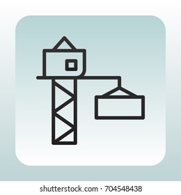  crane hook icon Flat.