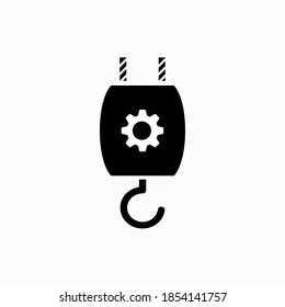 Crane Hook Icon. Goods Lifting Equipment Symbol. Applied for Design, Presentation, Website or Apps Elements - Vector.