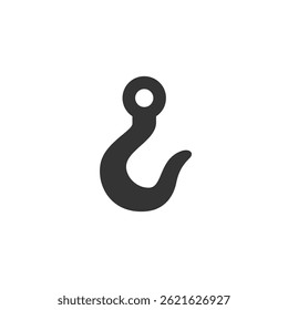 Crane hook icon. heavy equipment or construction icon isolated on white background.