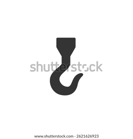 Crane hook icon. heavy equipment or construction icon isolated on white background.