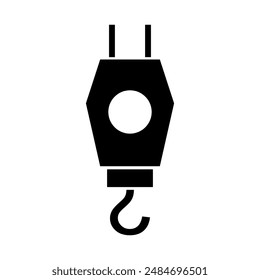 Crane hook icon illustrated in vector