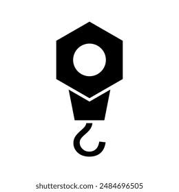 Crane hook icon illustrated in vector