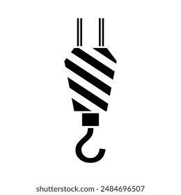 Crane hook icon illustrated in vector